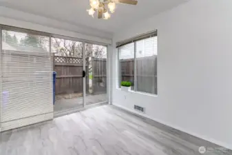 Sunroom that leads to patio space