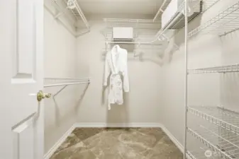 Large walk-in closet in the primary suite.