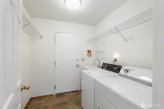 Laundry room, right off the garage is a very convenient location.