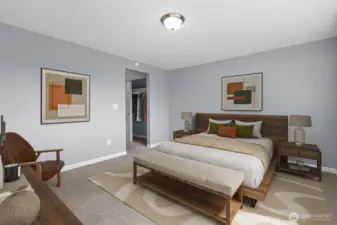 Primary Bedroom with staging