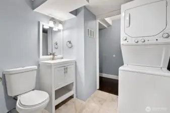 Third bathroom, apartment bathroom with Laundry