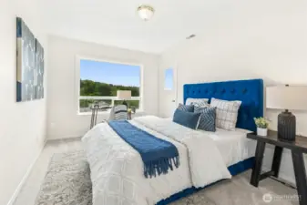 Upstairs Bedroom 1 with Door to Balcony