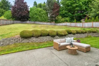 View of Patio and Backyard from Laundry Room Back Door