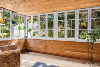 Gorgeous sun filled solarium right off the primary suite. Plumbing situated for a potential en-suite  bath.
