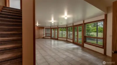 Back down stairs....