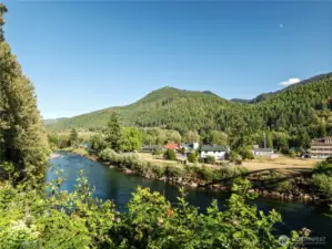View of town from across the river.