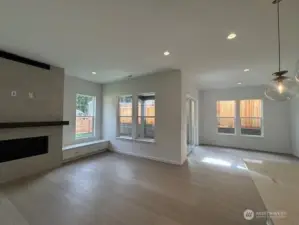 Bright and spacious great room and dining area