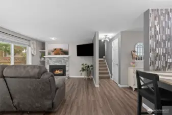 Living room looking upstairs