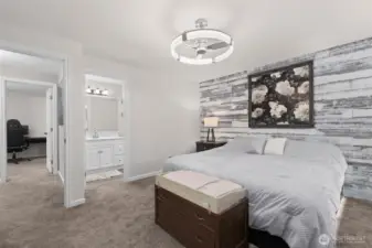 Primary bedroom with attached updated bathroom