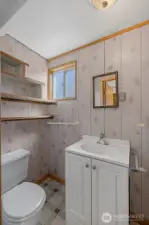 Half Bath in Utility Room