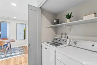 Laundry closet area