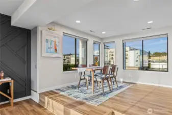 Spacious dining area