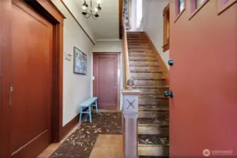 Entry way from front door. Unit A is on the left.