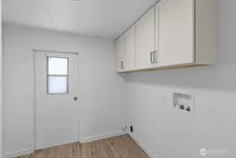 Side door and Laundry area