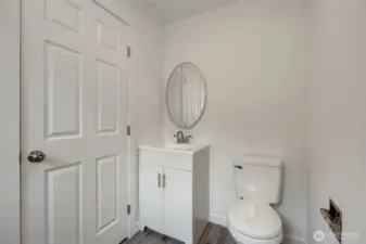 Main level half with with laundry hook-ups