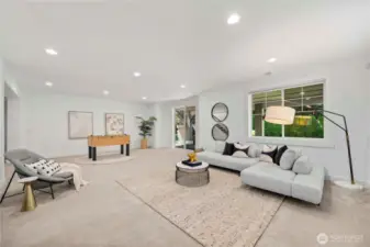 Huge bonus room downstairs with access to backyard