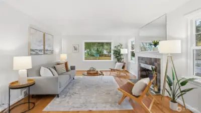 New interior paint, newly refinished hardwood floors.