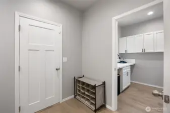 Garage entry to Laundry Room
