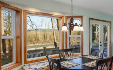 View of river from breakfast nook