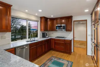 Large open kitchen is helpful with many hands in the kitchen