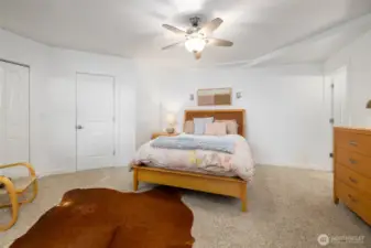 The lower level features a second ensuite bedroom with large closets and a stylishly updated ¾ bath.    Pick your favorite level for your primary retreat.