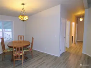 Dining-Hallway to 2 bedrooms & Utility