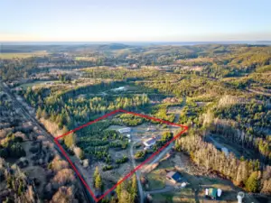 10 acres of bliss with Chinook Valley Road frontage.