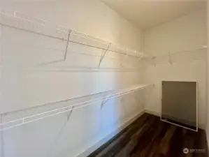 Huge walk in closet.