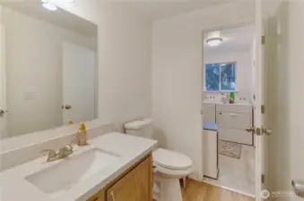 Half bath & laundry room