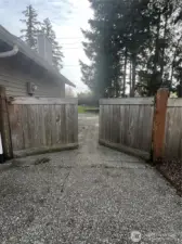 Double gate to the back.