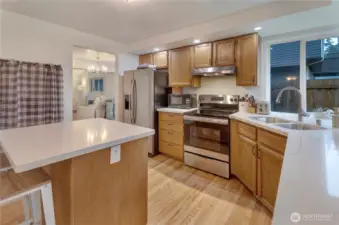 SS appliances stay.
