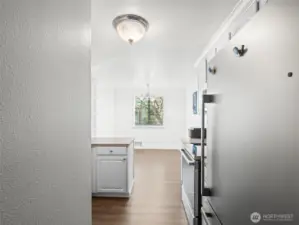 View of Kitchen and Dining Area