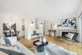 Wood-burning fireplace