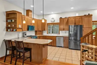 Open concept kitchen.