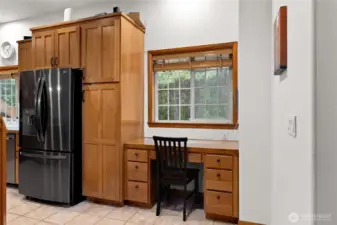 Built in office area.