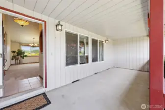 Large covered front porch
