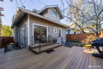 New back deck and rear french door entrance