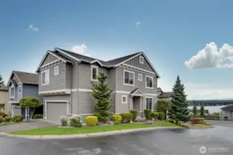 Two car garage and two car parking pad.
