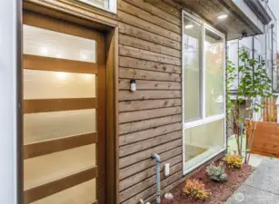 Front door - away from the main road