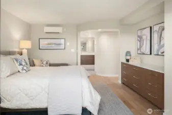 Primary bedroom with huge primary bath