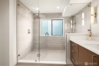 Gorgeous primary bath with huge shower