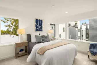 Second guest bedroom offering ample closet space and bright, neutral tones