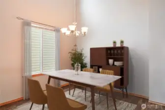 Large dining room is a great spot for entertaining!