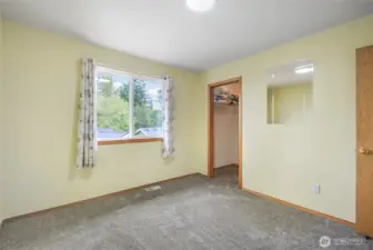 Bedroom 3 is also large with a walk in closet.