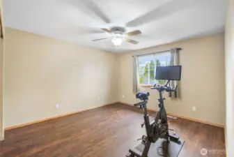 This bedroom is huge and could be considered a bonus room!  Has a large closet.