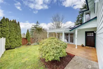 Welcoming entry, with deck off the bonus room