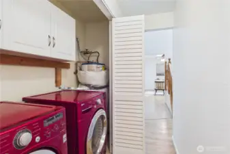 Laundry Closet - washer & dryer stay.