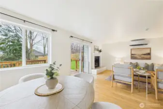 Dinning room between Kitchen & Living Room - Mini-split for heating & A/C.