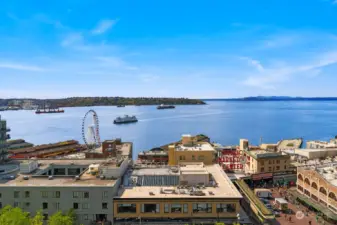 Beautiful Elliott Bay and the Seattle Waterfront right out your windows.