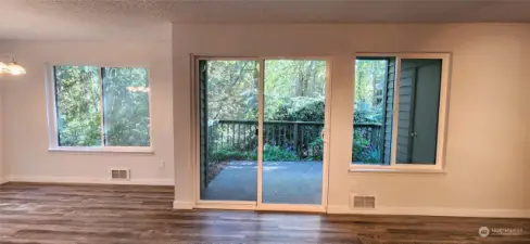 Back Deck looks out onto the Greenbelt.